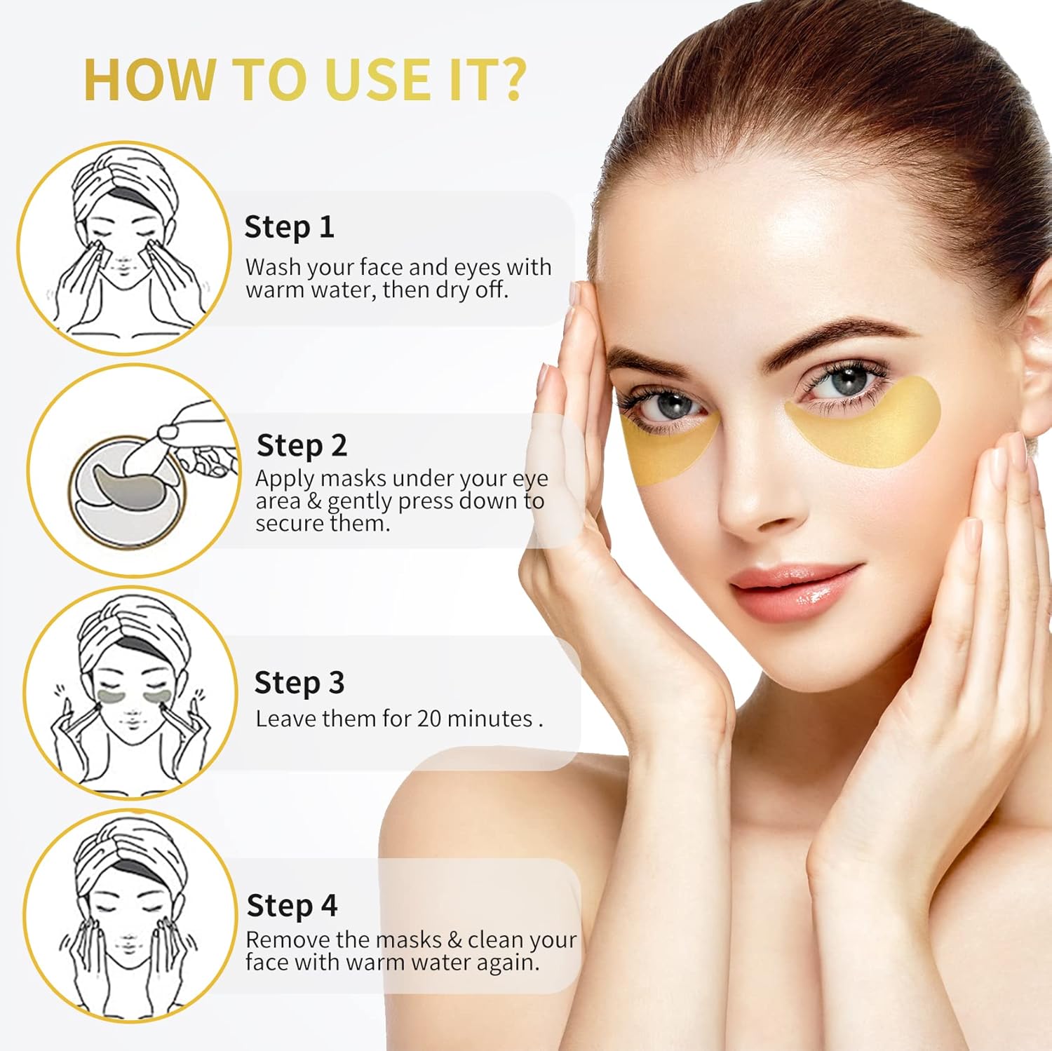 24K Gold Collagen Eye Patches